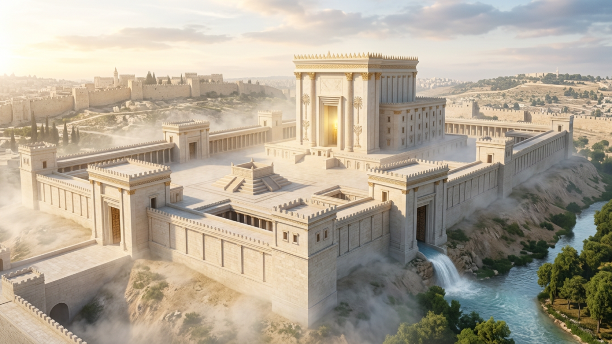 A future rebuilt Jerusalem Temple